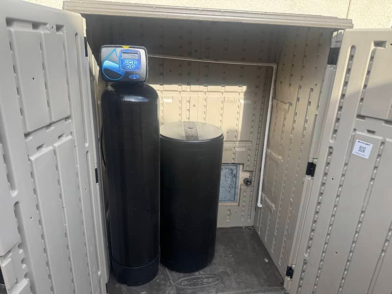 Installed home water softener system
